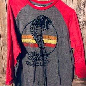 Red and grey raglan Cobra graphic tee